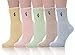 5 pairs Women's Super Soft Cozy Fuzzy Slipper Socks Microfiber Winter Warm Crew Home Socks