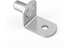 DELATANUS 1/4 Inch Shelf Pegs,40Pcs Bracket Support Pins L-Shaped Holders for Cabinets,Shelves,Wodrob,Nickel Plated