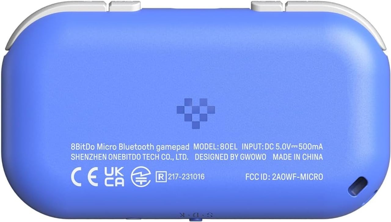 8Bitdo Micro Bluetooth Gamepad Pocket-sized Mini Controller for Switch, Android, and Raspberry Pi, Support Keyboard Mode (Blue) 4