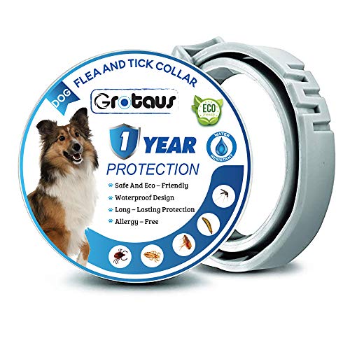 image for GROTAUS Flea and Tick Collar for Dogs - Safe and Effective Flea and Ti