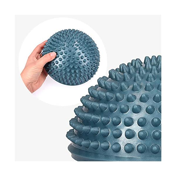 Navaris 2x Hedgehog Balance Pods - Set of 2 Spiky Fitness Domes for Sports, Foot Massage, Stability Training, Balancing…