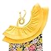 LXKIKMM Kids Girl Onepiece 2 Pieces Swimwear Swimming Bathing Swimsuit Yellow 12-18 Months