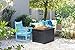 Keter 55 Gallon Resin Outdoor Box Table in One with Patio Furniture Cushion Storage, Grey