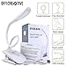 LED Clip On Reading Light, 3 Brightness Reading Book Lamp USB Rechargeable, Touch Switch Book Light for Reading by Officreative