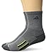 adidas Men's Cushioned X II Mid Crew Socks (2-Pair), Onix - Light Onix Marl/Onix/Black/Shock Slime, Large, (Shoe Size 6-12)