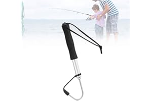 Acogedor Retractable Fishing Hand Gaff Stainless Steel Sharp Hook Saltwater Fishing Gear Hook Tackle with Soft Handle
