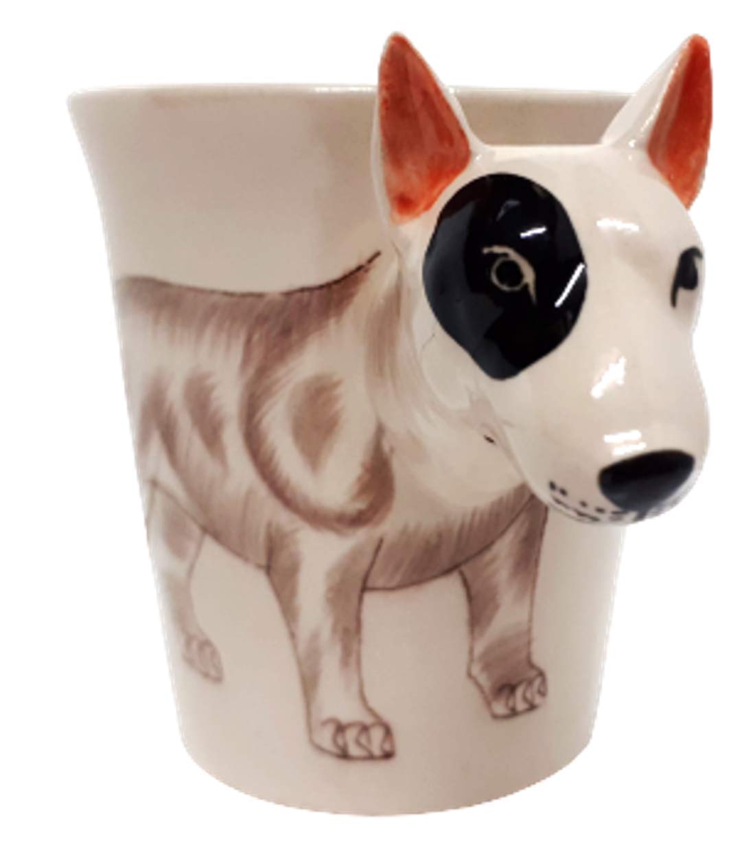 b2see 3D Ceramic Mug Cup With Themed Picture Bullterrier โ image 1