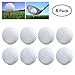 TOYMYTOY 8pcs Plastic Golf Balls Game Toy Balls Indoor Outdoor Practice Balls for Kids Children Golfer (White)