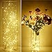 Fairy Lights Battery Operated Starry Firefly Silvery Wire String Lights 15 Pack 7.2ft 20 LED Jar Table Centerpiece for Wedding Christmas Halloween Party Decoration (Warm White)