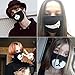 9 Pack Cool Luminous Unisex Cotton Blend Anti-Dust Face Mouth Mask, Kawaii Muffle Panda Mask Smiley mask Pollen Mask Black for Man, Woman, kids