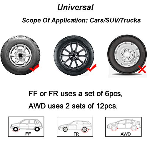 image for Buyplus Snow Tire Chains for Cars - Adjustable Anti Slip Emergency Tir