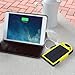 Levin Dual USB Port 6000mAh Portable Solar Panel Charger for iPhones, Windows and Android Phones - Pure Black