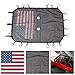America US Flag Durable Sunshade Mesh Top Cover Provides UV Sun Protection for 2007-2017 Jeep Wrangler JKU 4 Door