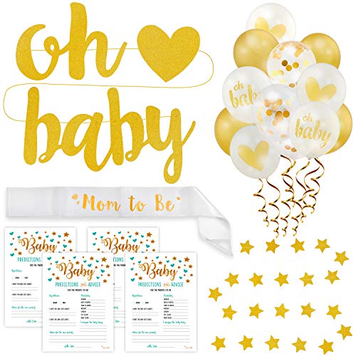 Baby Shower Decorations Kit Gold Gender Neutral Boy Or Girl 75