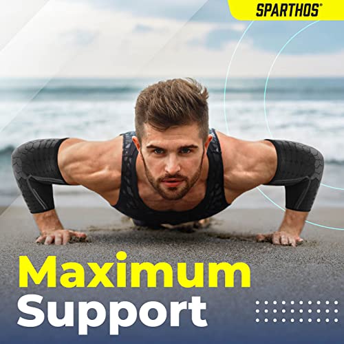 Sparthos Elbow Compression Sleeve (Pair) Tendonitis Elbow Brace