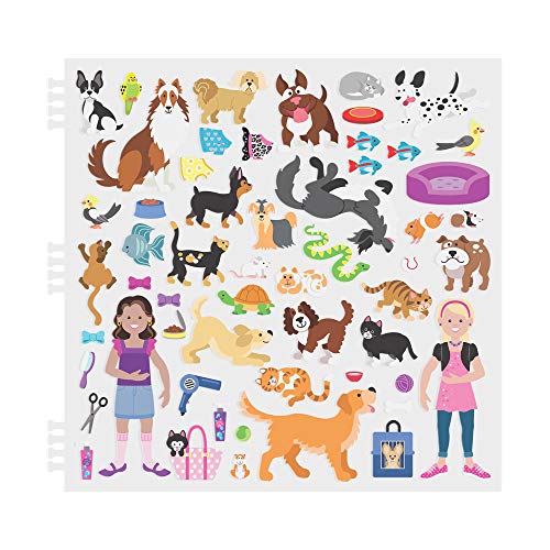Melissa & Doug Pet Place Puffy Sticker Activity Book (Reusable Puffy