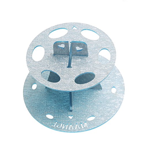 Jocestyle 6 Holes Toothbrush Makeup Brush Holder Organizer Cosmetic Brush Display Rack Stand Shelf Tool (02 Sky Blue)