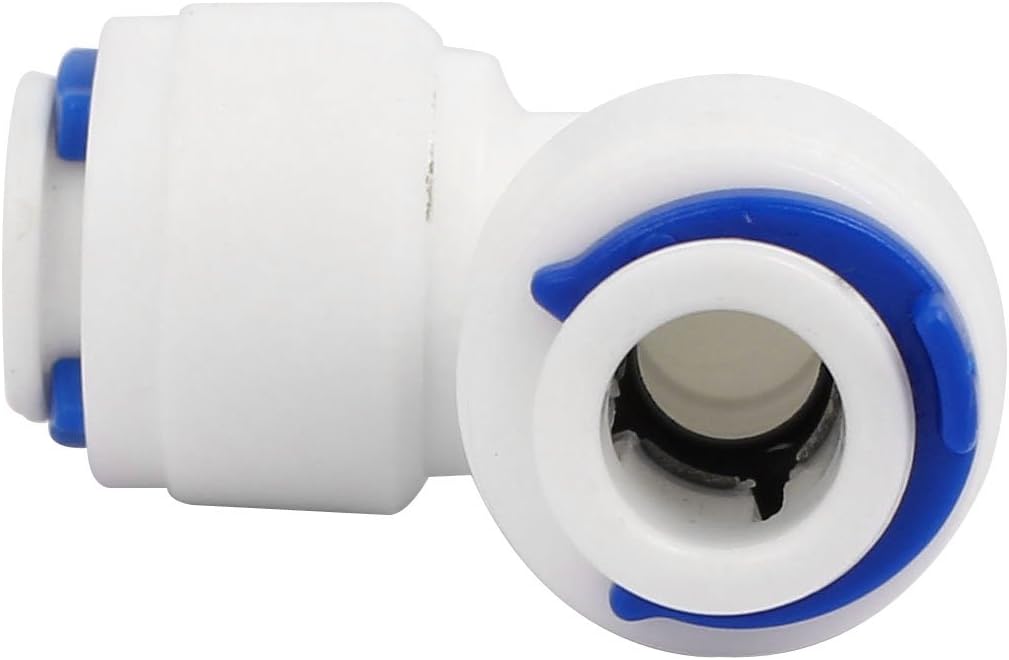 Sourcingmap 1/4-inch Elbow Push Fit Quick Connect 5pcs for RO Water System Drinking Fountain, Blue, Klein - Image 3