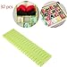 Croing 32-Piece Drawer Dividers, Drawer Organizers, Green