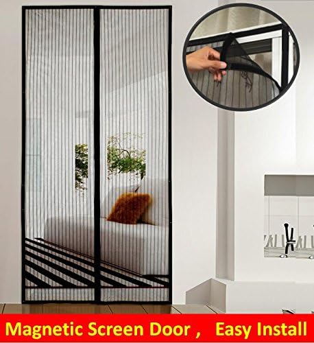 iVenus Color Magnetic Screen Door,Mesh Curtain With Full Frame Velcro,Keeps Bugs Out,Lets Fresh Air In,Toddler And Pet Friendly,Fits Door Up To 34" x 82"
