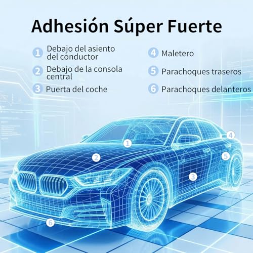 GPS Coche localizador Sin Suscripción, Localizador GPS para Coche, Magnético Rastreador GPS, Compatible con Android e iOS, Seguimiento en Tiempo Real para vehículo,Auto/Motocicletas, IP68 Impermeable