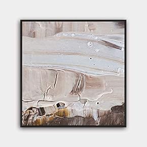 Framed Canvas Wall Art Modern Texture Painting Canvas Prints Home Artwork Decoration for Living Room,Bedroom - 16x16 inches