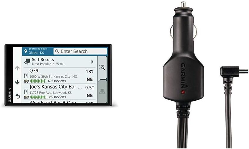 Garmin DriveSmart 61 NA LMT-S with Lifetime Maps/Traffic, Live Parking, Bluetooth,WiFi, Smart Notifications, Voice Activation, Driver Alerts & Portable Friction Mount - Frustration Free Packaging