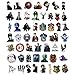 Movie Cartoon Laptop Stickers 50Pcs Pack, Teen Water Bottle Travel Case Computer Wall Skateboard Motorcycle Phone Bicycle Luggage Guitar Bike Stickers Decal
