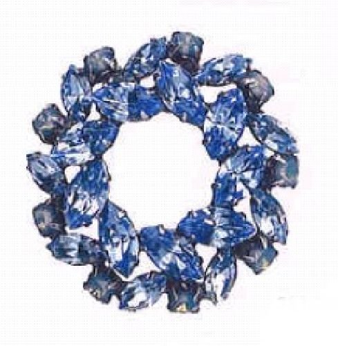 PILGRIM 281-205 Brosche, versilbert, hellblau