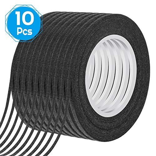 Whiteboard Tape, Shynek 10 Rolls 1/8 Thin Art Tape Dry Erase Chart Tape Pinstriping Electrical Tape White Board Tape Lines - Thumbnail 7