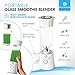 BriarBlend Portable Glass Smoothie Blender | Personal Travel Juicer Cup 380ML | Multifunctional Small Blender for Smoothies and Shakes with 6 Stainless Steel Blades | 4000 mAh USB Rechargeable Battery | Detachable Cup | FDA BPA Free | (White)