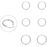 EPIRORA Silver Hoop Earrings for Women Men- Cartilage Earring Endless Small Hoop Earrings Set,3 Pairs of Hypoallergenic 925 Sterling Silver Tragus Earrings Nose Lip Rings