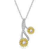 JBAERD Plumeria Necklace 925 Sterling Silver Plumeria Pendant Necklace Plumeria Jewelry Gifts for Women
