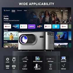 [2s Focus with Remote] PANSEBA 4K Projector, Native