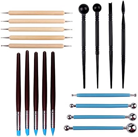 Ball Stylus Dotting Tools,Sowereap 18 pcs Modeling Clay Sculpting Tools for Pottery Sculpture Plastic Paper Flowers Rock Art Carving Modeling Embossing Sets