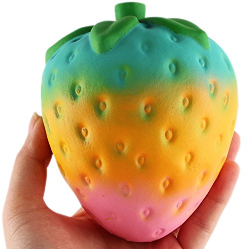 rainbow strawberry squishy