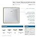 KRAUS Elavo 17-inch Square Undermount White Porcelain Ceramic Bathroom Sink with Overflow, KCU-231
