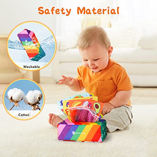 Baby Tissue Box Toy Hahaland Silicone Baby Toys 6-12 Months
