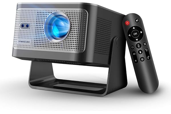 Magcubic Smart Projector with Wifi 6 and Bluetooth 5.4, Native 1080P Portable Projector 4K & 8K Support, 600 ANSI, Auto Focus & Obstacle Avoidance, Mini Proyector for Outdoor Movie Home HY350Max