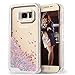 Galaxy S7 Case, Wuloo Samsung Galaxy S7 Hard Case Fashion Creative Design Flowing Liquid Floating Luxury Bling Glitter Sparkle Love Heart Hard Case for Girls Children (PinkBlue)