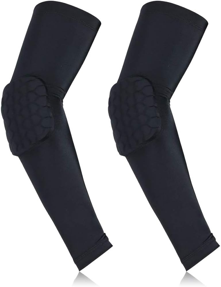 OWIKAR 2Pcs Padded Elbow Sleeves for Basketball, Football