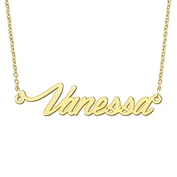 BYBWBL Vanessa Name Pendant Necklace 18k Gold