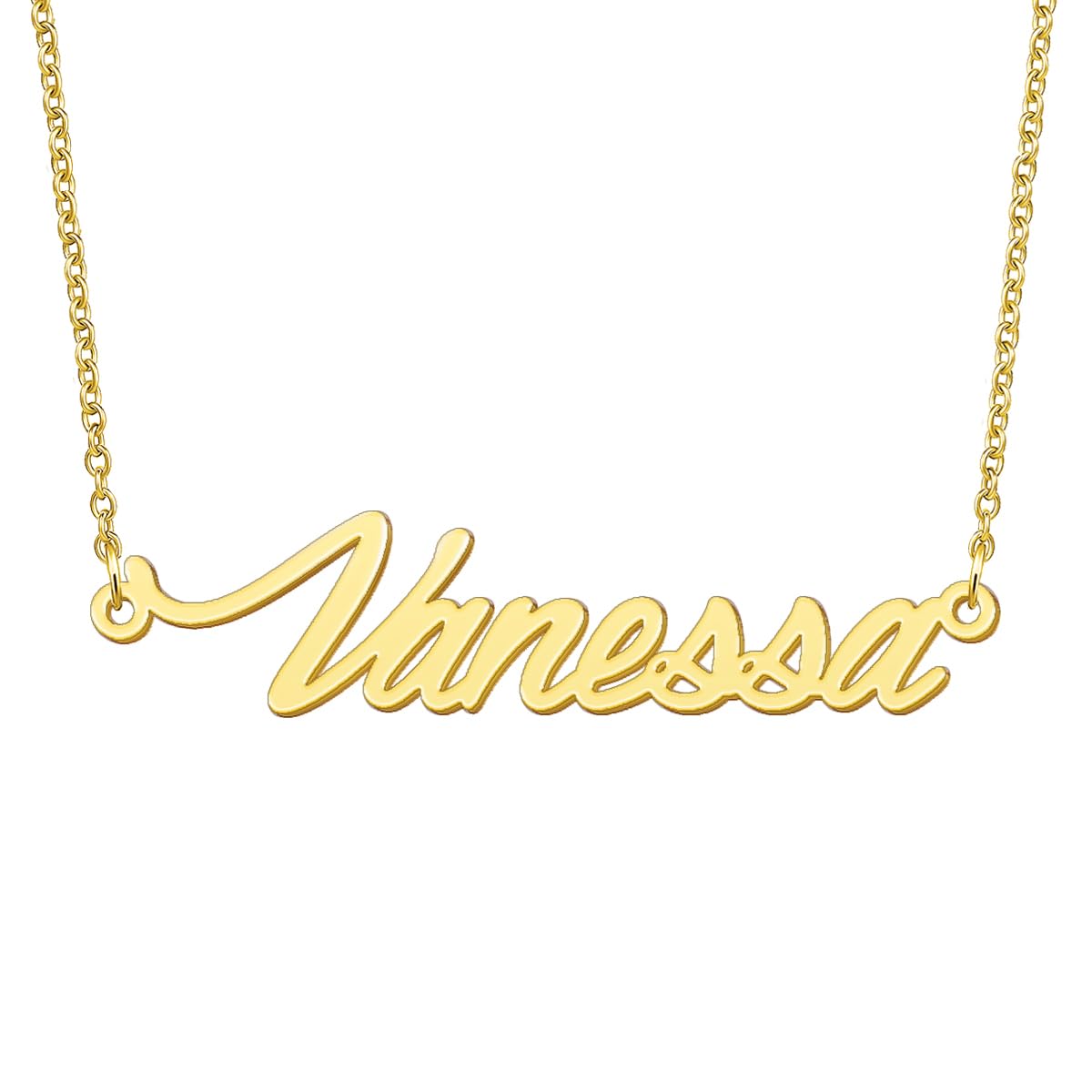 BYBWBL Vanessa Name Pendant Necklace 18k Gold