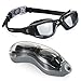 AEGEND Swimming Goggles No Leaking Anti Fog UV Protection Triathlon Swim Goggles with Free Protection Case for Adult Men Women Youth Kids Child, Black