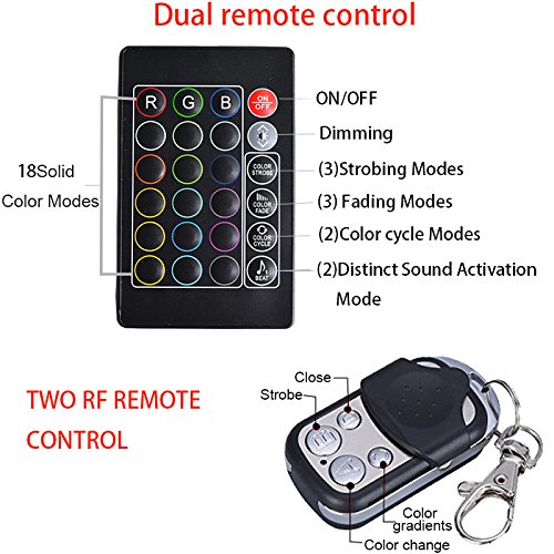 18 Kinds of Color Dual IR/RF Wireless Remote Control Led RGB Controller for Motorcycle led accent strip light kit