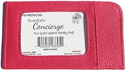 Safescan ScanSafe Concierge Card Case with RFID Protection, Raspberry, One Size