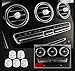 Boobo 5 Pcs Ice Out AC Vent Knob Decorative Silver Bling Ring Emblem Luxury Cool Sticker for Mercedes Benz E S C GLC CLAS (Silver)