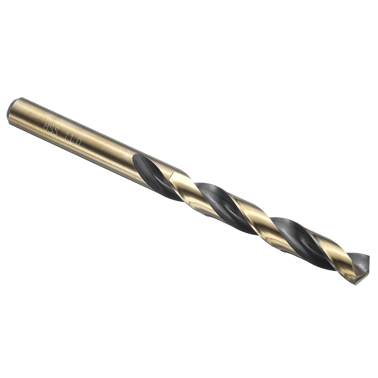 Kozelo Twist Drill Bit - [11mm/0.43"] Titanium Nitride High-Speed Steel Round Shank Jobber Bit Set Black Gold for Metal Wood Plastic Steel Use, 90mm/3.54" Blade Length