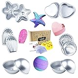 Loves Bath Bomb Mold - 48pcs Including Bath Bomb Molds/Heat Shrink Bags/Bath Toys, for Homemade Bath Bombs
