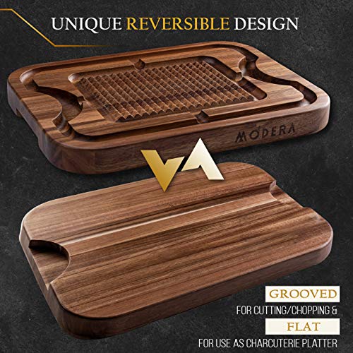 Large Acacia Wood Cutting Board Premium Butcher Block for Carving